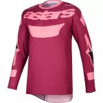 Maillot cross alpinestars racer riway rouge foncé corail Maillot cross alpinestars racer riway rouge foncé corail