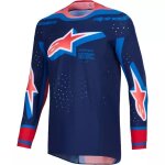 Maillot cross alpinestars supertech vista bleu marine corail Maillot cross alpinestars supertech vista bleu marine corail