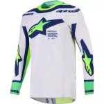 Maillot cross alpinestars supertech vista gris clair jaune fluo bleu Maillot cross alpinestars supertech vista gris clair jaune fluo bleu