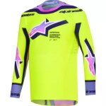 Maillot cross alpinestars supertech vista jaune violet noir Maillot cross alpinestars supertech vista jaune violet noir