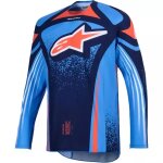 Maillot cross alpinestars techstar nomur bleu foncé orange Maillot cross alpinestars techstar nomur bleu foncé orange