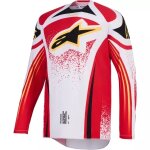 Maillot cross alpinestars techstar nomur gris clair rouge noir Maillot cross alpinestars techstar nomur gris clair rouge noir