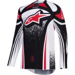 Maillot cross alpinestars techstar nomur noir blanc rouge Maillot cross alpinestars techstar nomur noir blanc rouge