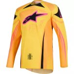 Maillot cross alpinestars techstar nomur orange jaune rose Maillot cross alpinestars techstar nomur orange jaune rose