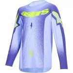 Maillot cross enfant alpinestars supertech scenz violet jaune fluo Maillot cross enfant alpinestars supertech scenz violet jaune fluo