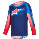 Maillot cross enfant alpinestars supertech vista bleu marine corail Maillot cross enfant alpinestars supertech vista bleu marine corail