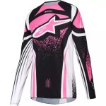 Maillot cross femme alpinestars stella techstar nomur noir blanc fuchsia