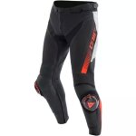 Pantalon dainese super speed noir blanc rouge fluo