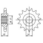 Pignon supersprox 50 - 43001 - 14