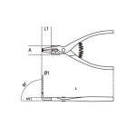 Pince pour circlips extrieurs  becs couds  90 beta taille 175