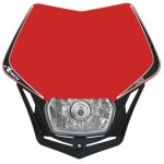 Plaque phare rtech v - face rouge noir rmaskrsnr008