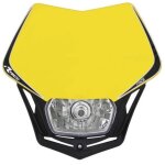 Plaque phare v - face jaune noir rtech rmaskginr008