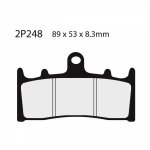 Plaquettes de frein avant nissin semi - métallique - 2p248ns Plaquettes de frein avant nissin semi - métallique - 2p248ns