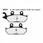 Plaquettes de frein nissin semi - métallique yamaha - 2p231ns Plaquettes de frein nissin semi - métallique yamaha - 2p231ns