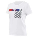 T - shirt femme dainese lady illusion blanc gris fonc rouge