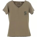 T - shirt femme helstons wd stories kaki