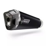 Silencieux mivv delta race inox noir / casquette carbone pour honda x - adv 750
