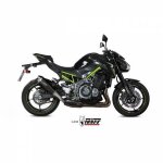 Silencieux mivv delta race steel black / casquette carbone pour kawasaki z900