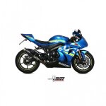 Silencieux mivv gp - pro steel black / casquette inox pour suzuki gsxr1000