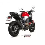 Silencieux mivv suono acier noir / casquette carbone honda cb500f
