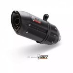 Silencieux mivv suono inox bross� noir / casquette carbone pour honda cbr600f / cb600f hornet