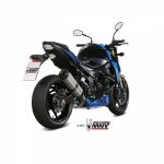Silencieux mivv suono inox noir / casquette carbone pour suzuki gsx - s750