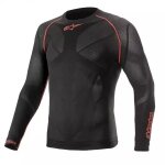 Sous tee - shirt alpinestars ride tech v2 manches longues noir rouge