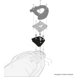 Support top case kappa kr5609 pour piaggio mp3 sport / business