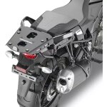 Support top case kappa kra3117 en aluminium noir pour suzuki v - strom 1050 / xt