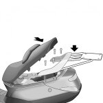 Support top case shad top master peugeot elystar 50 / 125 / 180