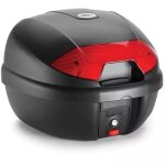 Top case kappa k30 30l noir gaufr catadioptres rouges
