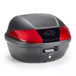 Top case kappa k400n2 40l noir catadioptres rouges
