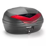 Top case kappa k466n2 urban 46l noir catadioptres rouges