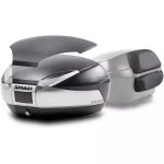 Top case shad sh48 new titanium avec dosseret et capot carbone