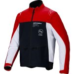 Veste cross alpinestars lite - dura softshell noir brillant rouge blanc