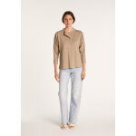 Pull col boutonn en lin cachemire - naza