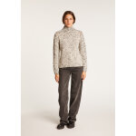 Pull col montant en laine chin - papyrus