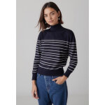 Pull col roul en laine mrinos finitions bord ctes - coletta