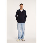 Pull quadrill col v en cachemire - arturo