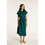 Robe manches courtes en lin - emy Robe manches courtes en lin - emy