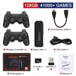128g 41000 jeux - console de jeu vido rtro x2 plus, manettes sans fil emuelec 2. 4g, sortie 4k hd, ...