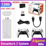 128g - console de jeu vido rtro sans fil, 2. 4g, anciers de jeu, 4k, plus de 10000 jeux, nds, psp, ...