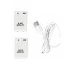 2 batteries manette xbox 4800 mah + cble chargeur batterie xbox 360 blanc hobbytech