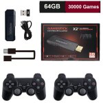 2 gamepads - 64 go 30000 jeux - console de jeu vido avec double manette sans fil, jeu rtro, 58000 jeux, ...