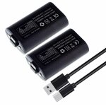 2 x batteries rechargeables 1400 mah + câble usb pour manettes xbox one et xbox séries - kit play & charge ... 2 x batteries rechargeables 1400 mah + câble usb pour manettes xbox one et xbox séries - kit play & charge ...