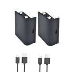 2 x batterie rechargeable pour manette xbox one ¿ 2 x 1200 mah 2 c�bles usb ¿ stra�e game