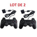 2 x manette analogique pour playstation 2 ps2 joypad shock - 1, 40 m 2 x manette analogique pour playstation 2 ps2 joypad shock - 1, 40 m