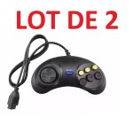 2 x manette contrleur pour sega megadrive - master system - genesis - 6 boutons