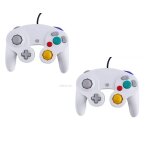 2 x manettes pour nintendo wii, wii u et gamecube - blanc