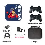 256 go 50000 jeux - gamepads sans fil - console de jeu arcade box pour ps1, dc, naomi, classic retro ...